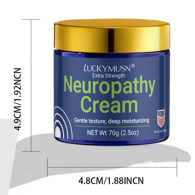 【Extra Strength】Neuropathy Cream - Deep Moisturizing Relief for Feet, Hands & Joints | Natural Lavender, Eucalyptus & Coconut Blend | Paraben-Free, Fast Absorbing | 70g/2.5oz